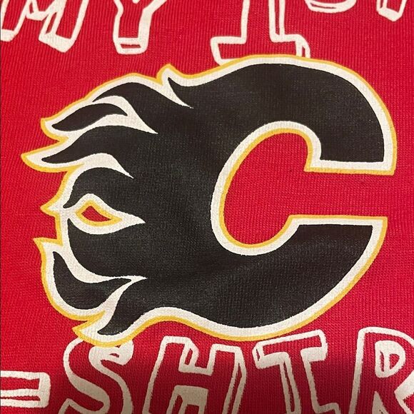 NHL Flames Infant Red Tee with Logo and Text - Picture 4 of 8